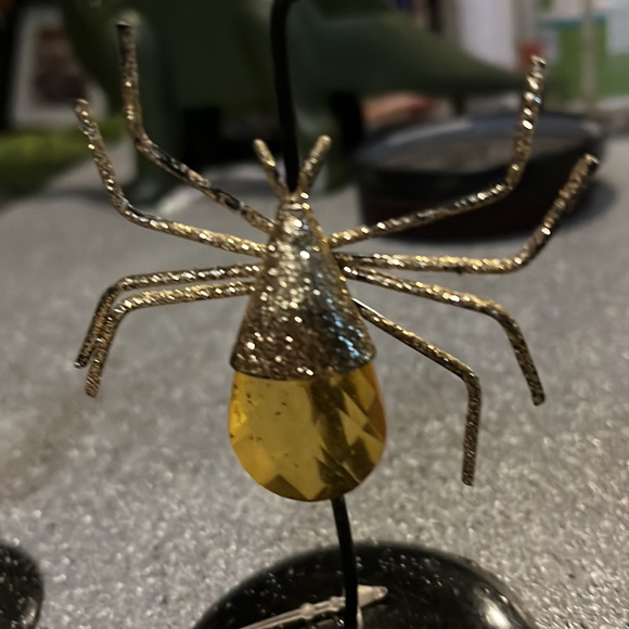 Photo holders picture coils by Robert Stanley large amber crystal spiders NWT - Picture 2 of 5